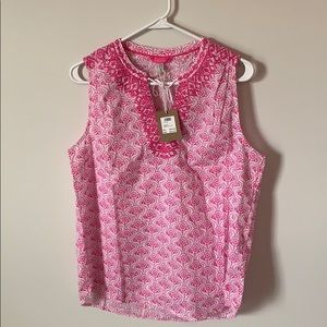 Joules pink sleeveless top. Perfect for the beach!